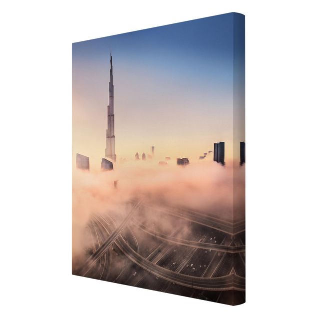 Quadri su tela con architettura e skylines Skyline di celeste di Dubai