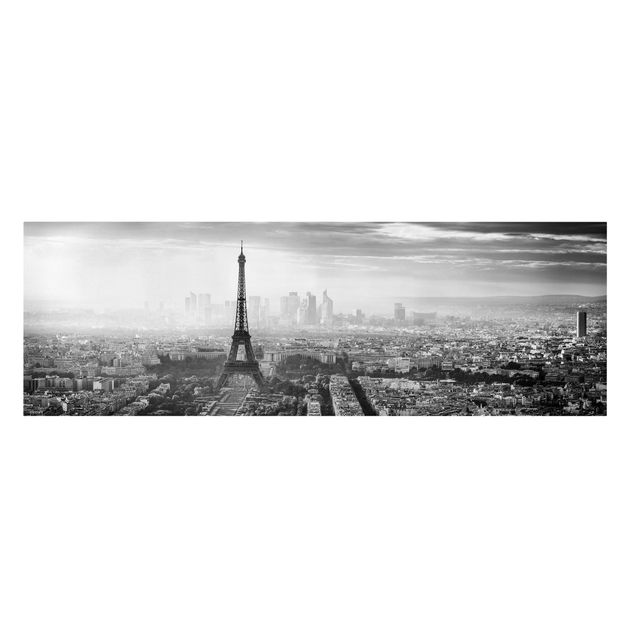 Quadro città La Torre Eiffel dall'alto in bianco e nero