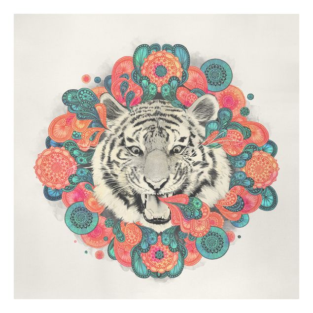 Riproduzioni quadri Illustrazione - Tigre Disegno Mandala Paisley
