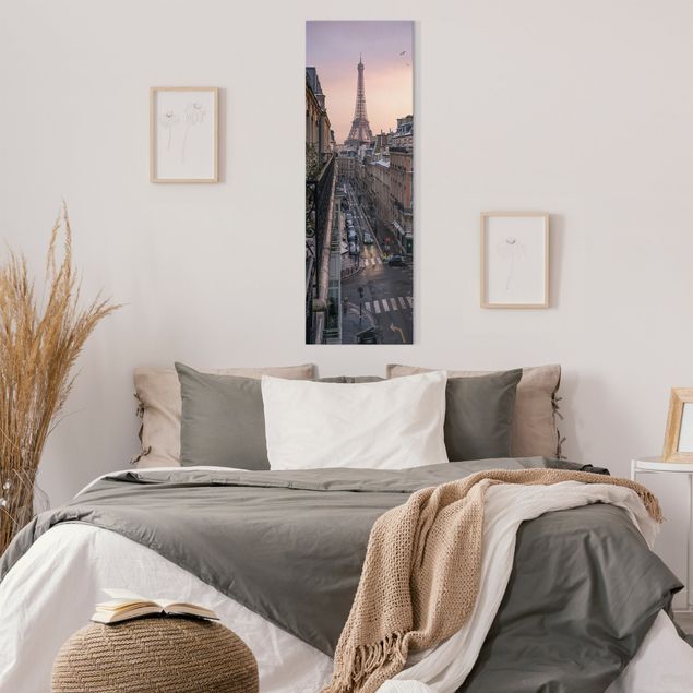 Quadro città La Torre Eiffel al tramonto