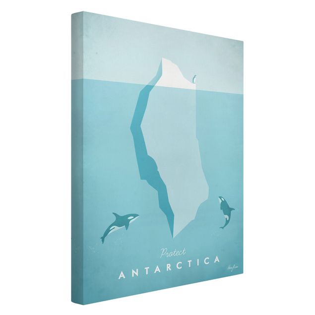 Quadri su tela con spiaggia Poster di viaggio - Antartide