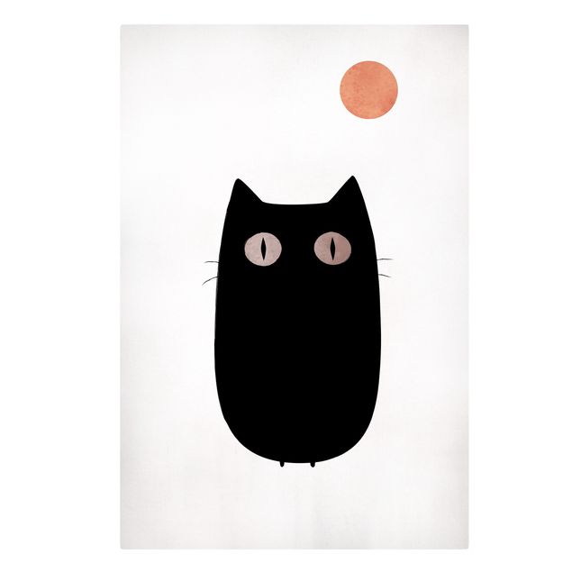 Riproduzioni quadri famosi Illustrazione di un gatto nero