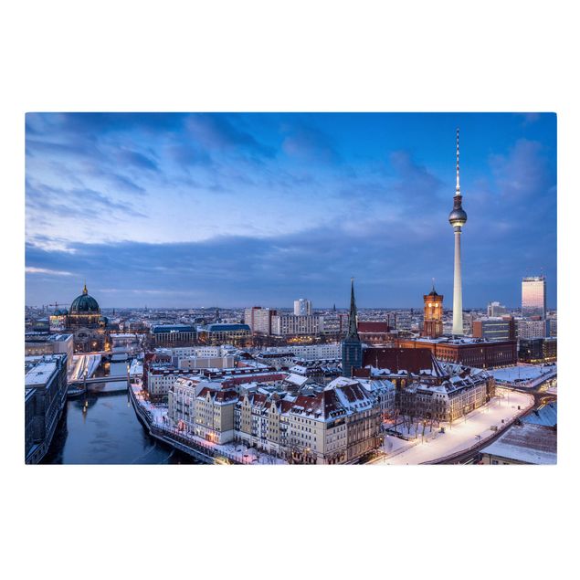 Stampa su tela città Neve a Berlino