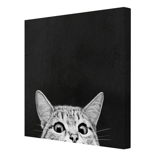 Riproduzione quadri famosi Illustrazione - Gatto Disegno in bianco e nero