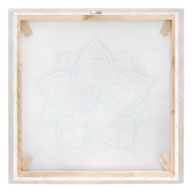 Quadri su tela Mandala - Illustrazione Oro Blu