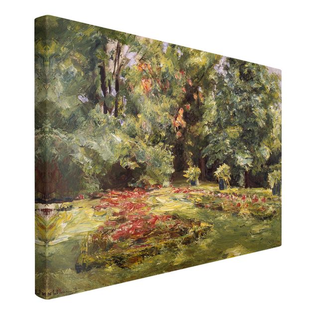 Quadri su tela con foresta Max Liebermann - Terrazza fiorita di Wannseegarten