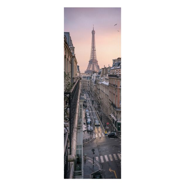 Quadri su tela con tramonto La Torre Eiffel al tramonto