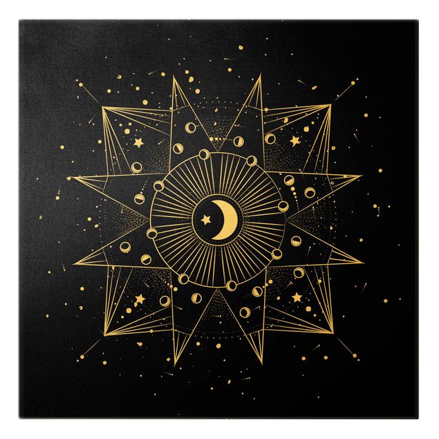 Quadri Astrologia Luna Magia Nero