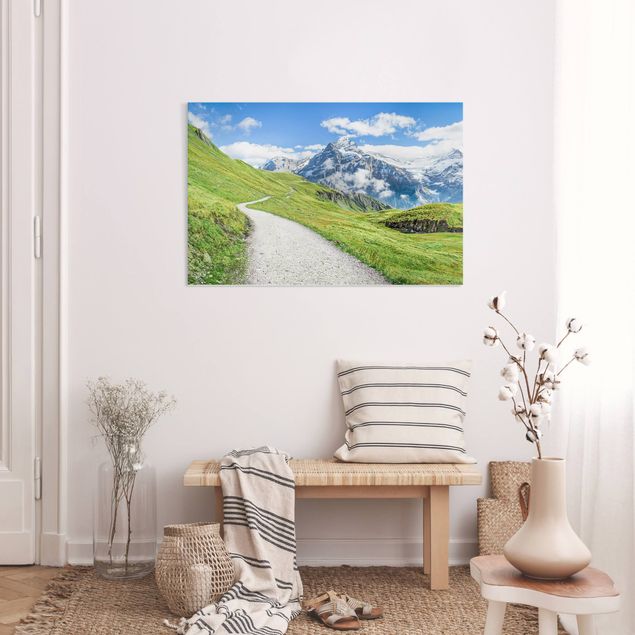 Quadri su tela con montagne Panorama di Grindelwald