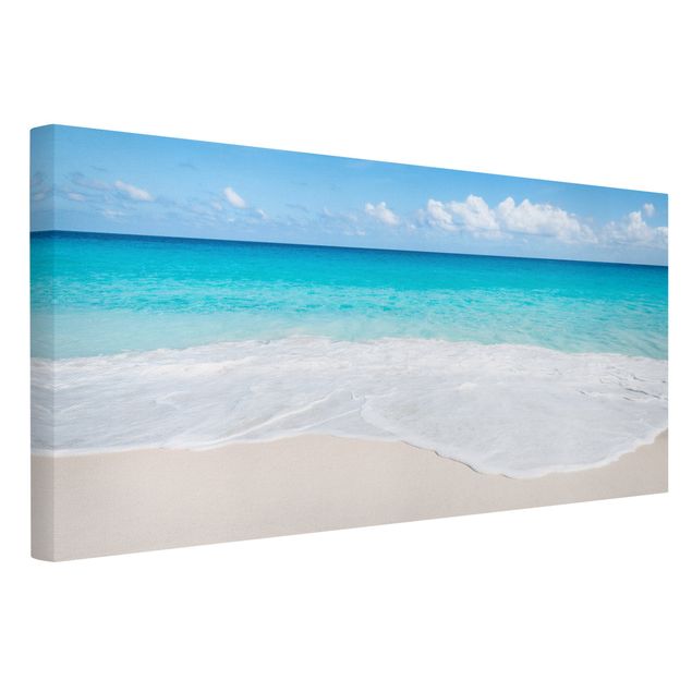 Quadri su tela con spiaggia Onda blu