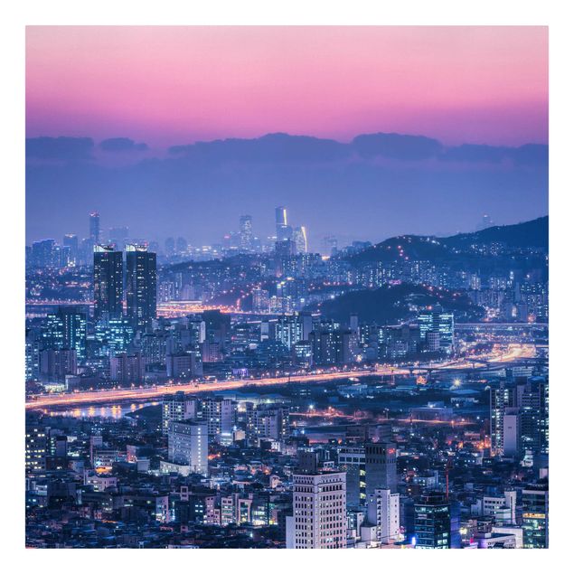 Stampe su tela città Skyline di Seoul