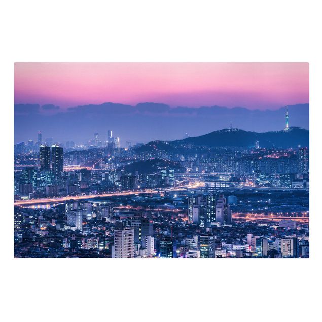 Stampe su tela città Skyline di Seoul