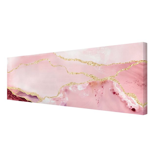 Quadri rosa Estratto Monti rosa con Golden Lines