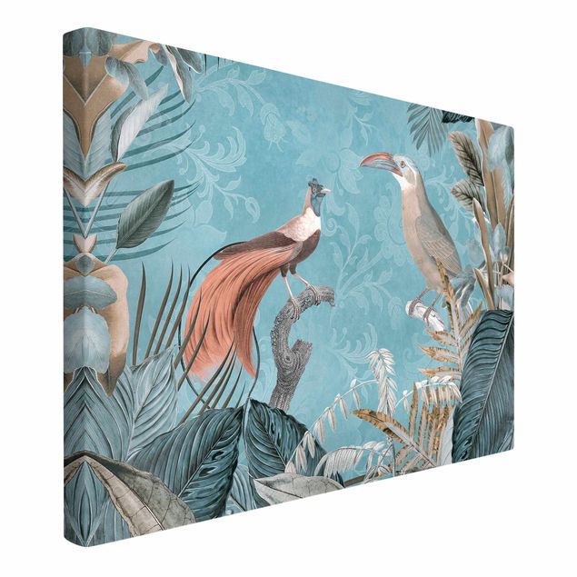 Riproduzioni quadri Collage vintage - Uccelli del paradiso