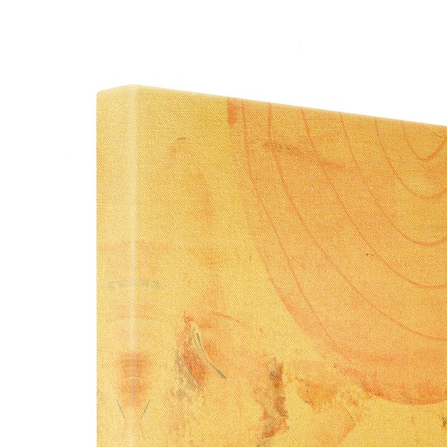 Quadro su tela oro - Archi di colori raggiante in caramello II