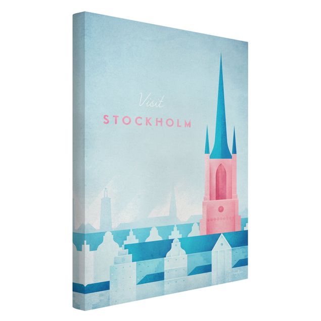 Quadri blu Poster di viaggio - Stoccolma