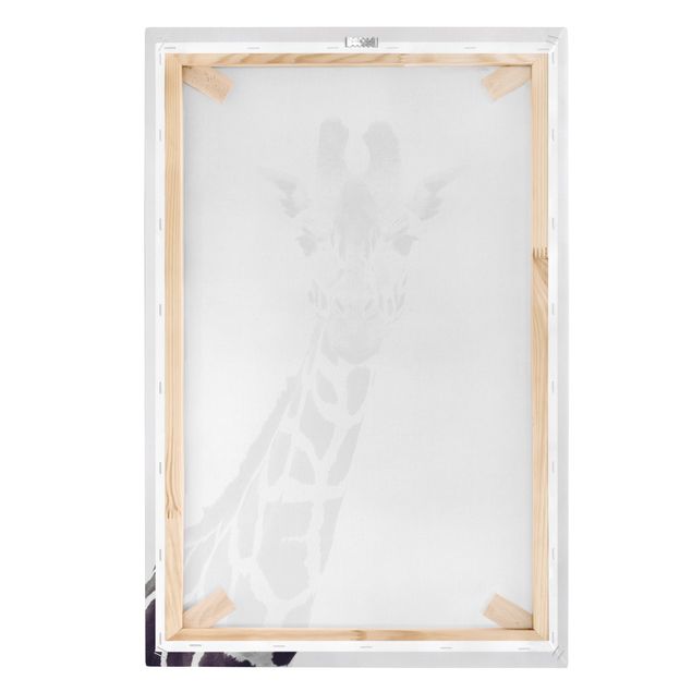 Quadri stampe Ritratto di giraffa in bianco e nero