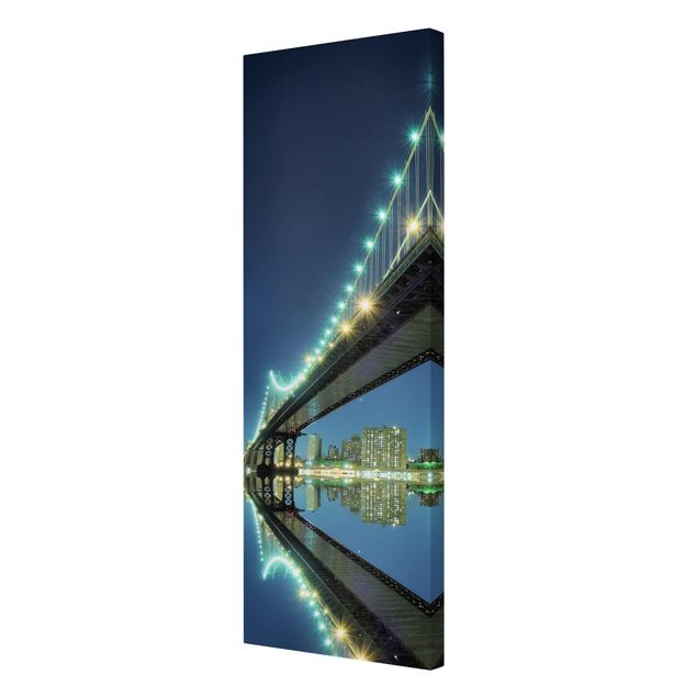 Quadri su tela con architettura e skylines Ponte di Manhattan astratto
