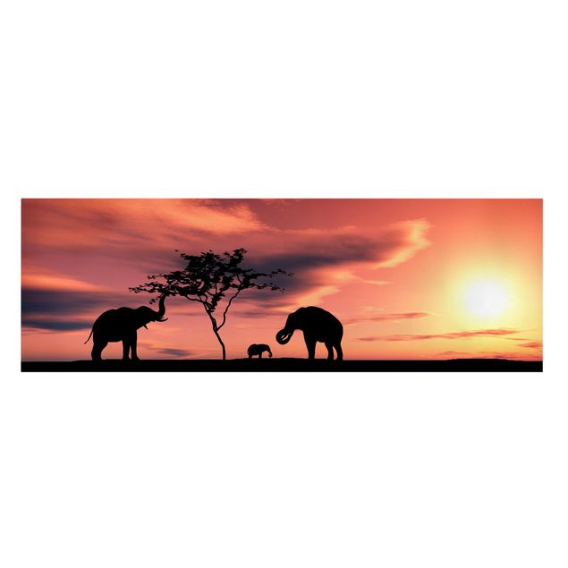Quadri su tela Africa Famiglia di elefanti africani