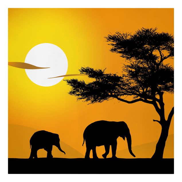 Quadri su tela Africa Elefante africano a piedi