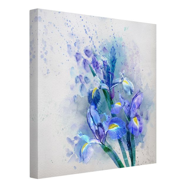 Quadri blu Fiori ad acquerello - Iris