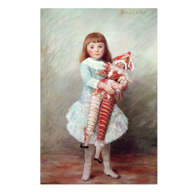 Quadri moderni per arredamento Auguste Renoir - Suzanne con marionetta Arlecchino