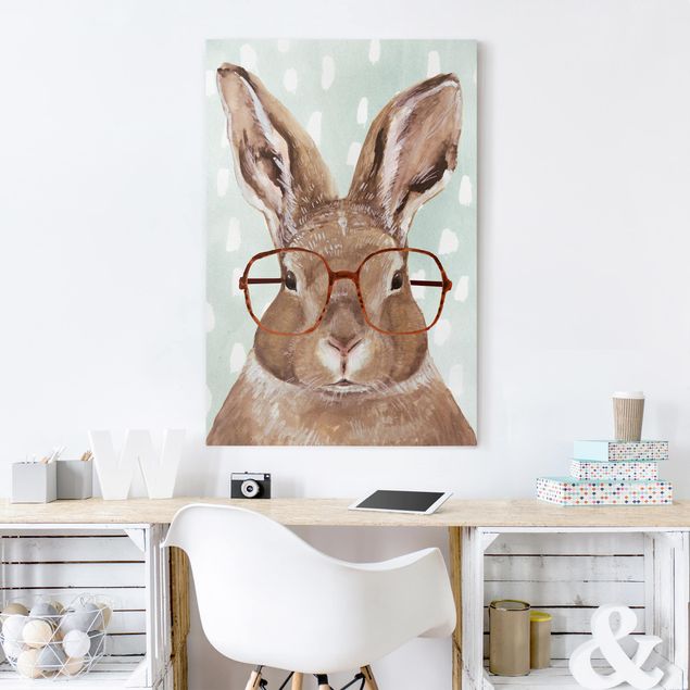 Quadri con animali Animali con occhiali - Coniglio