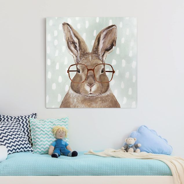 Quadri con animali Animali con occhiali - Coniglio