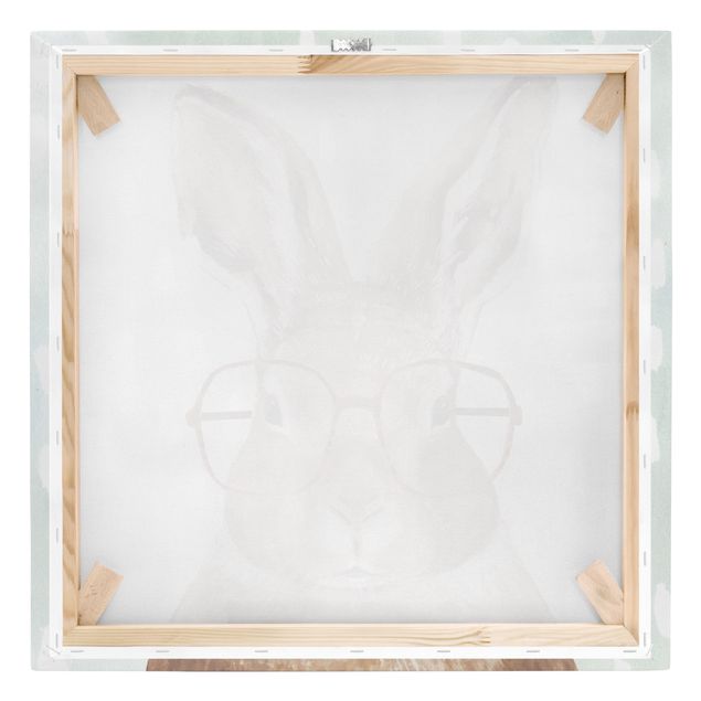 Stampa su tela Animali con occhiali - Coniglio