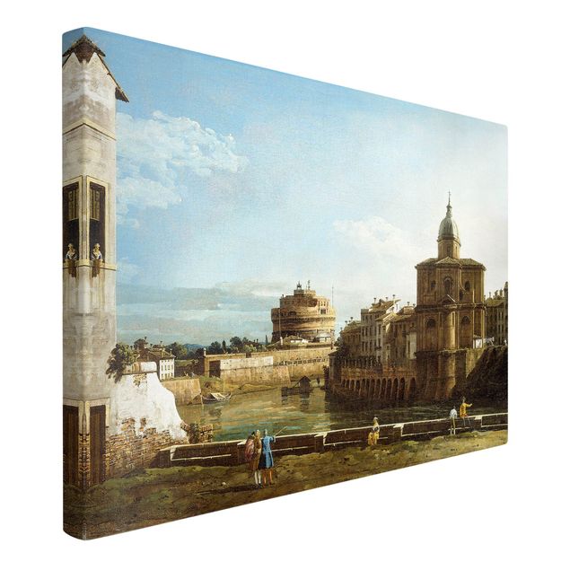 Riproduzioni Bernardo Bellotto - Veduta di Roma sulle rive del Tevere