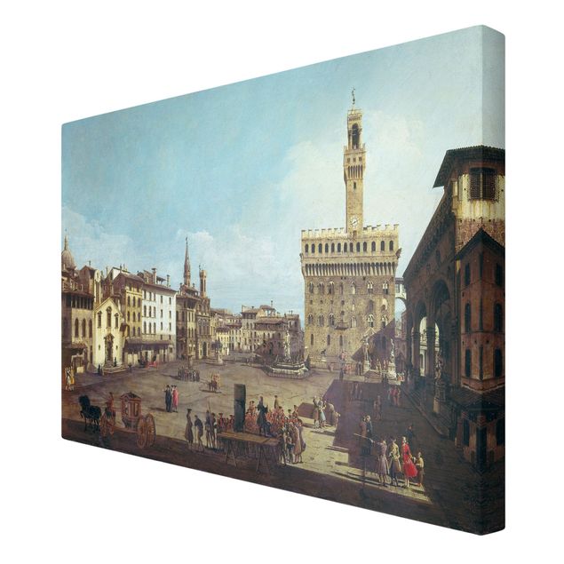 Stile di pittura Bernardo Bellotto - Piazza della Signoria a Firenze