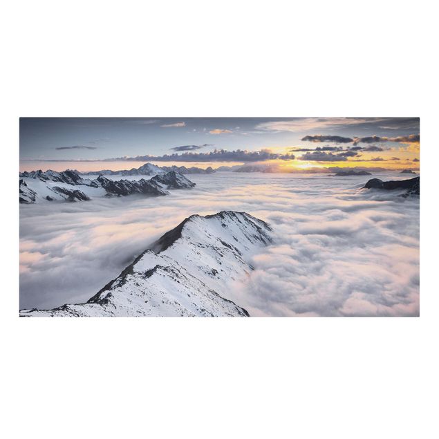 Quadri natura Vista di nuvole e montagne