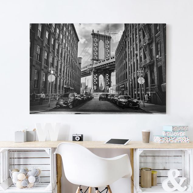 Quadri su tela New York Ponte di Manhattan in America
