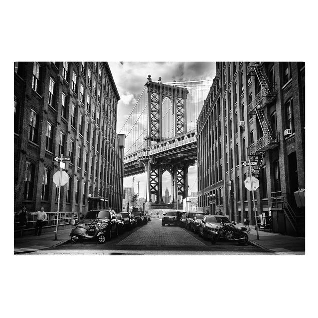 Quadri in bianco e nero Ponte di Manhattan in America