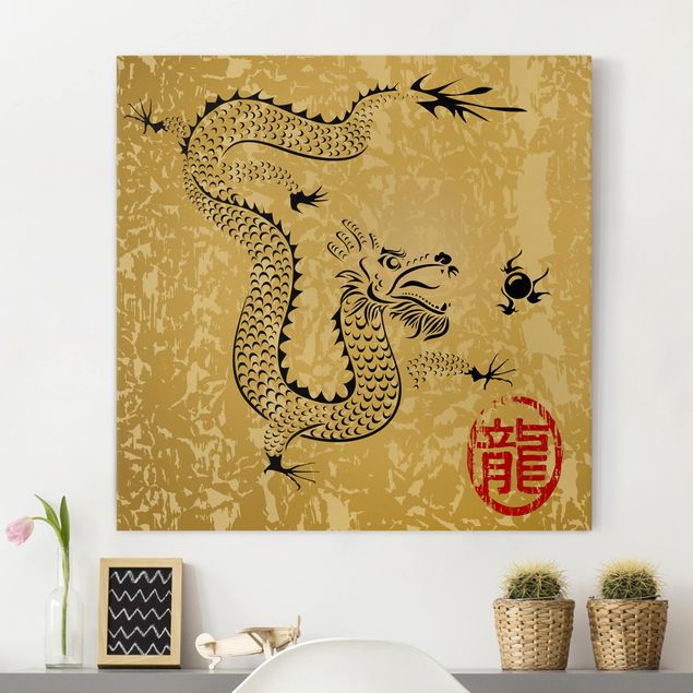Quadri su tela spirituali Chinese Dragon