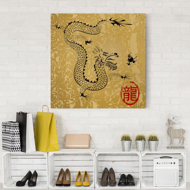 Quadro vintage Chinese Dragon