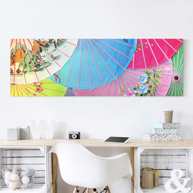 Quadri su tela con disegni Gli ombrelloni cinesi