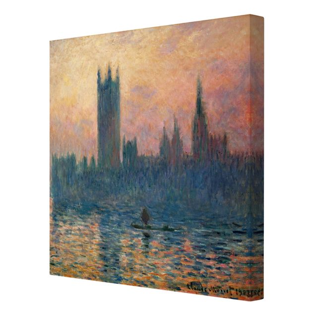 Quadro moderno Claude Monet - Tramonto a Londra
