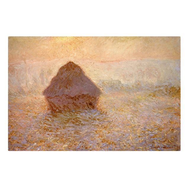 Quadro moderno Claude Monet - Un pagliaio nella nebbia