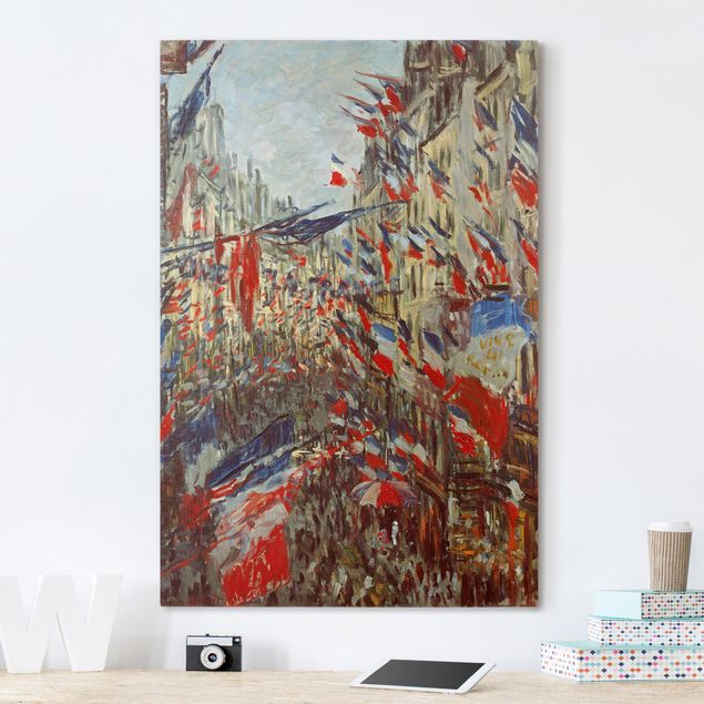 Quadri Impressionismo Claude Monet - Rue Montorgueil con le bandiere