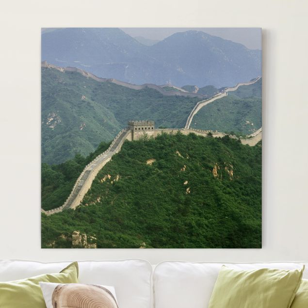 Quadri su tela con montagne La Grande Muraglia Cinese all'aperto