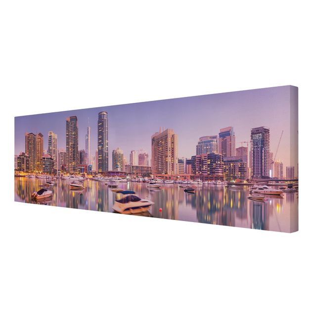 Quadri su tela con architettura e skylines Dubai Skyline di e Marina