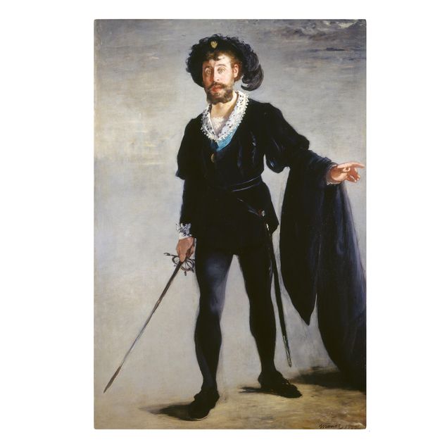 Riproduzione quadri famosi Edouard Manet - Jean-Baptiste Faure nel ruolo di Amleto
