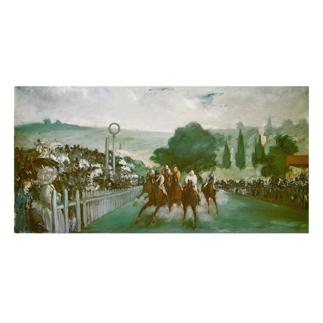 Quadro cavalli Edouard Manet - Gare a Longchamp