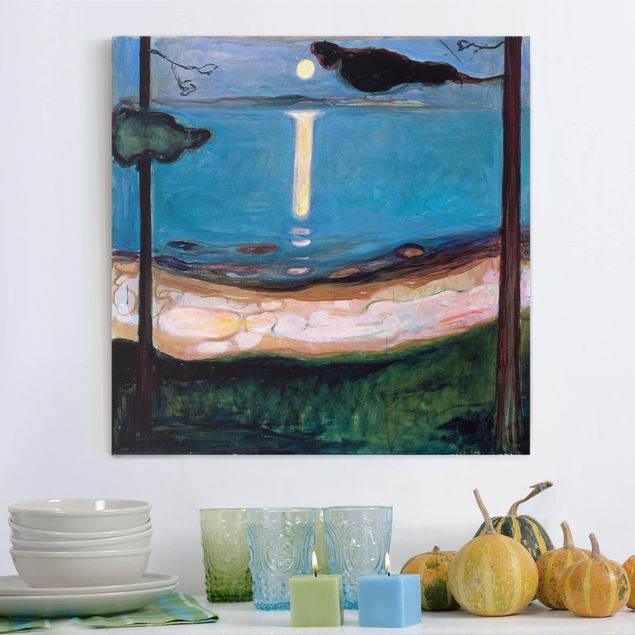 Quadro espressionismo Edvard Munch - Notte di luna