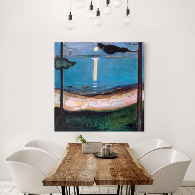 Post impressionismo quadri Edvard Munch - Notte di luna