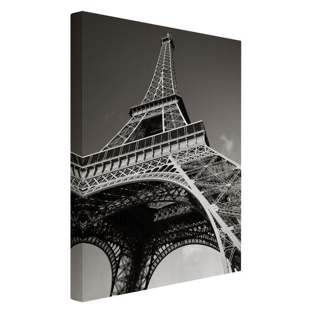 Quadri moderni bianco e nero Torre Eiffel a Parigi