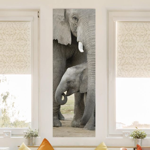 Quadri su tela con elefanti Elefante e amore