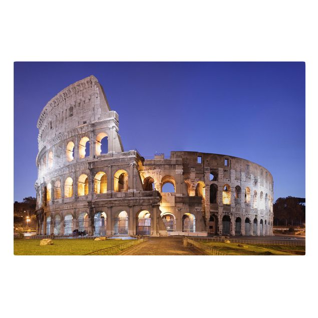 Quadri su tela con architettura e skylines Colosseo illuminato