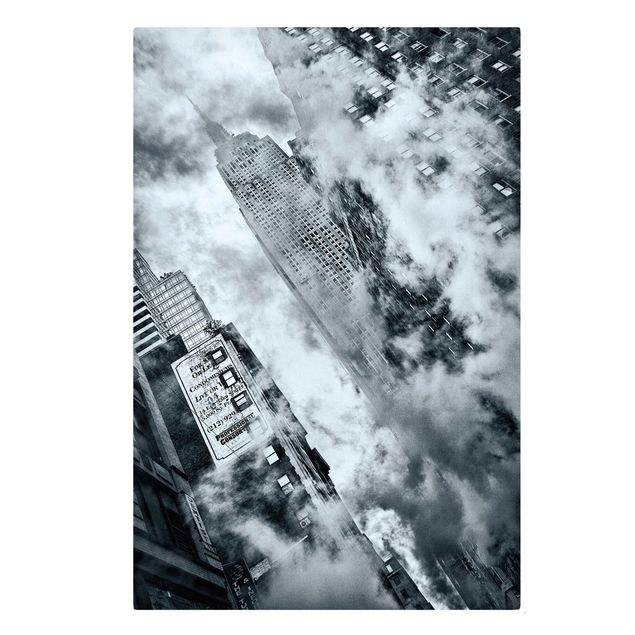 Quadri moderni bianco e nero Facciata dell'Empire State Building